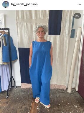 Sarah Johnson indigo jumpsuit NWOT
